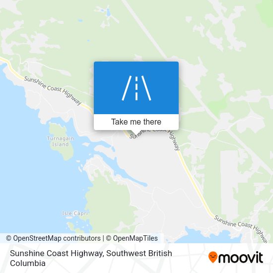 Sunshine Coast Highway map