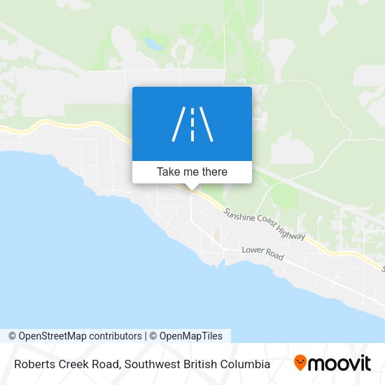 Roberts Creek Road map