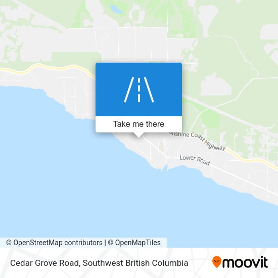 Cedar Grove Road map