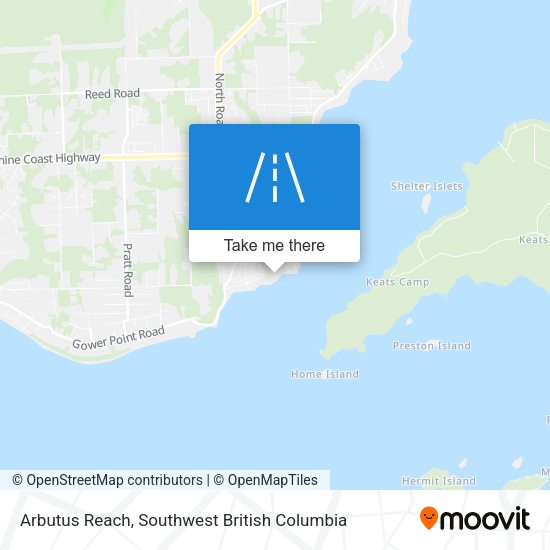 Arbutus Reach map