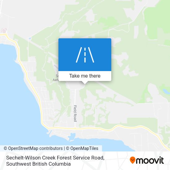 Sechelt-Wilson Creek Forest Service Road map