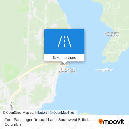 Foot Passenger Dropoff Lane map