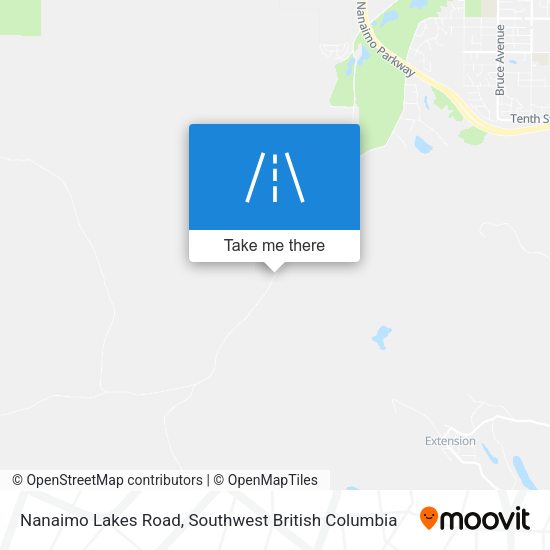 Nanaimo Lakes Road map