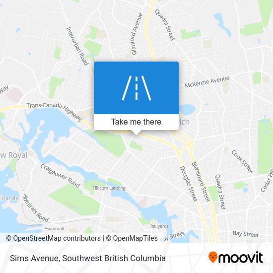 Sims Avenue map