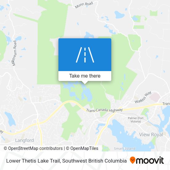 Lower Thetis Lake Trail map