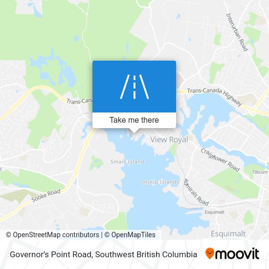 Governor's Point Road map