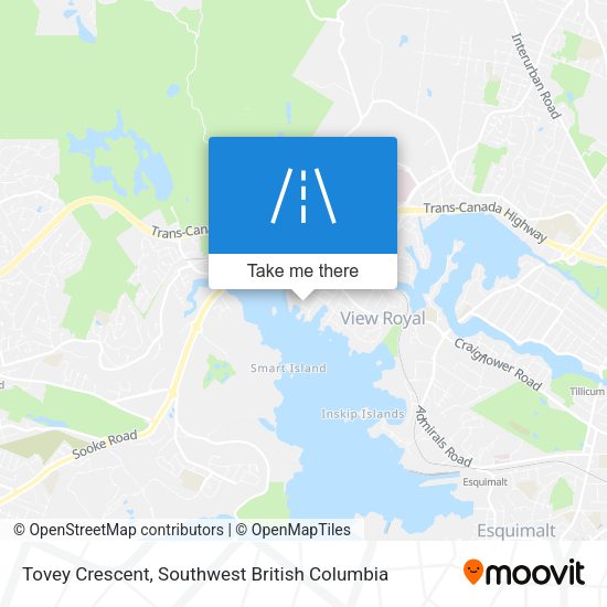 Tovey Crescent map