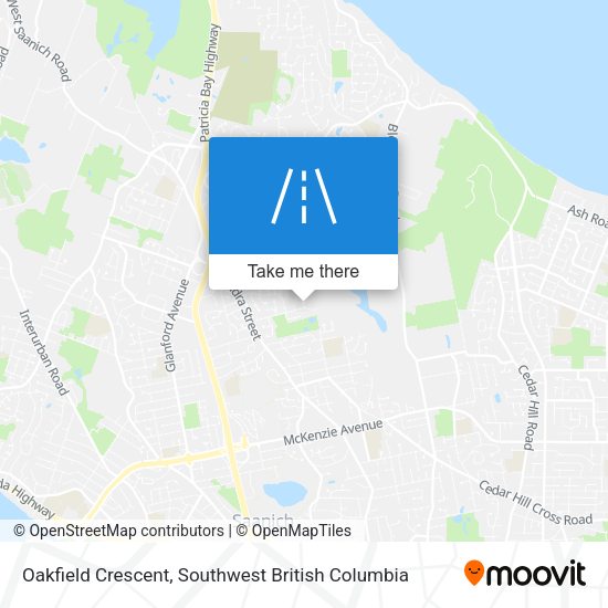 Oakfield Crescent map