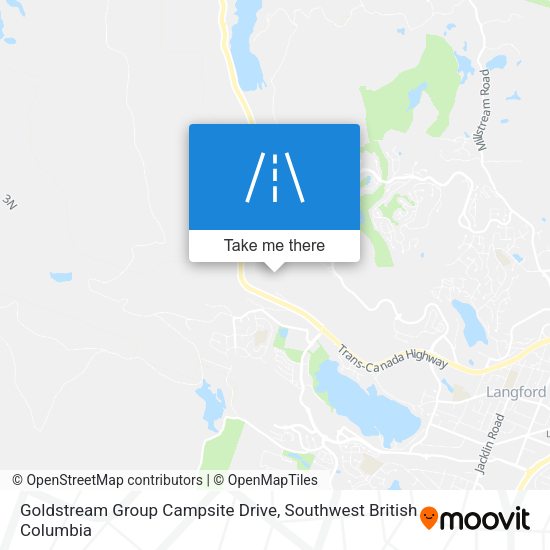 Goldstream Group Campsite Drive map