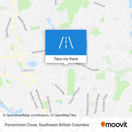 Persimmon Close map