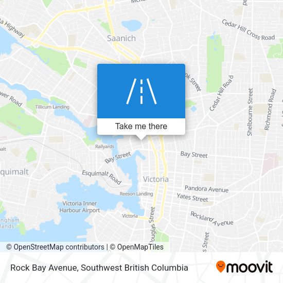 Rock Bay Avenue map