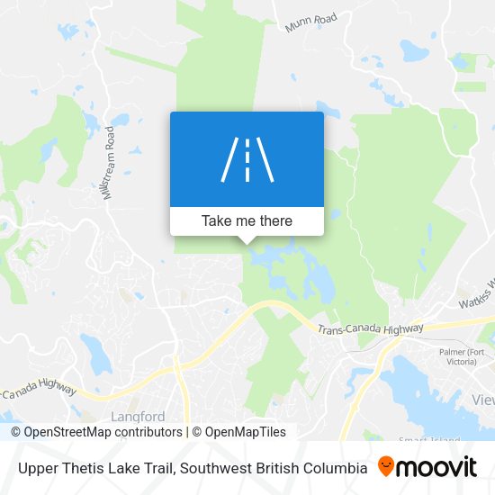 Upper Thetis Lake Trail map