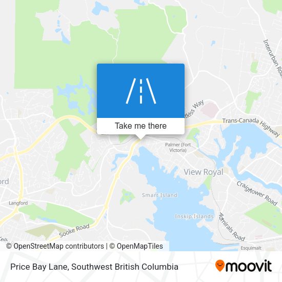 Price Bay Lane map