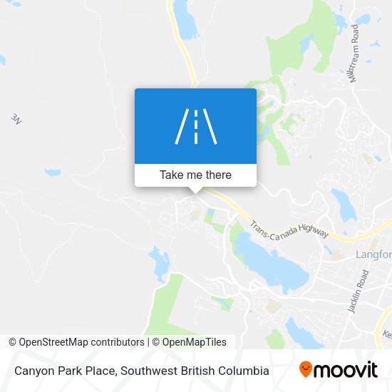 Canyon Park Place map