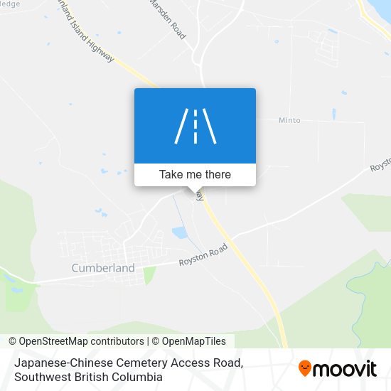 Japanese-Chinese Cemetery Access Road map