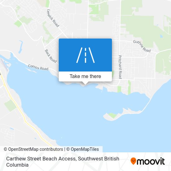 Carthew Street Beach Access map