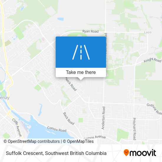 Suffolk Crescent map
