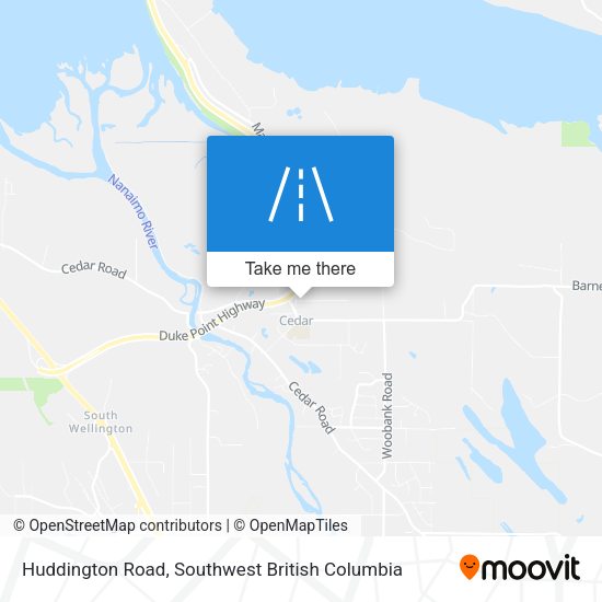 Huddington Road map