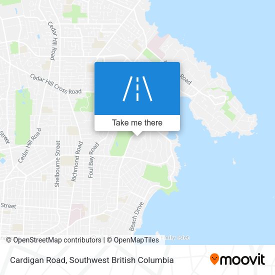 Cardigan Road map