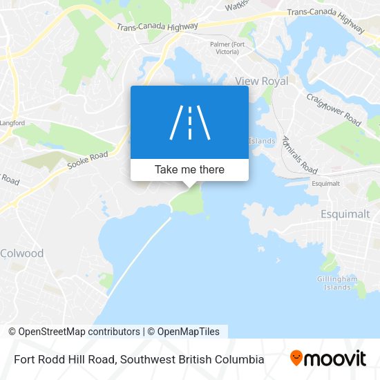 Fort Rodd Hill Road map