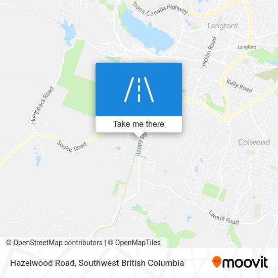 Hazelwood Road map