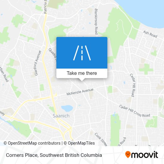 Corners Place map