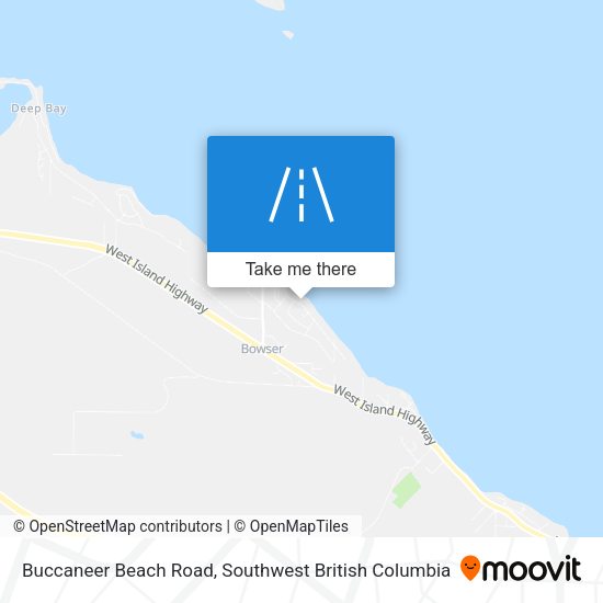 Buccaneer Beach Road map