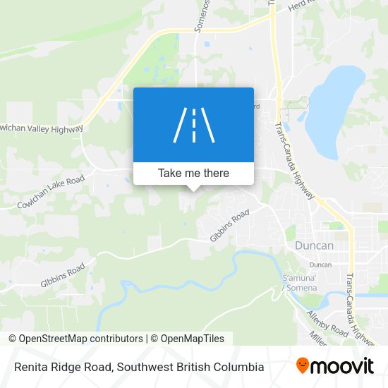 Renita Ridge Road map