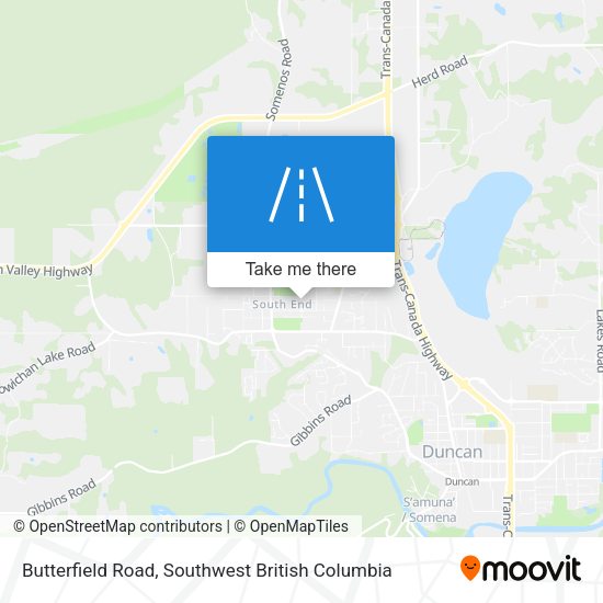 Butterfield Road map