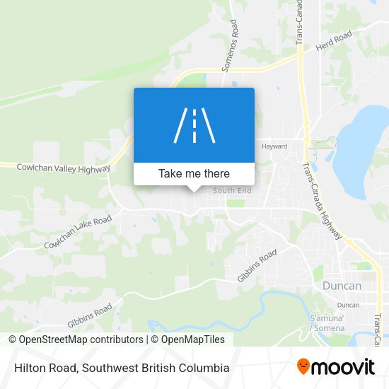 Hilton Road map