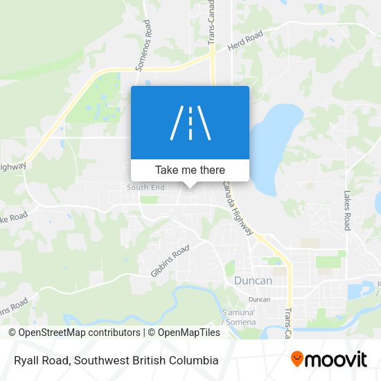 Ryall Road map