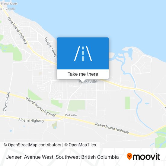 Jensen Avenue West map