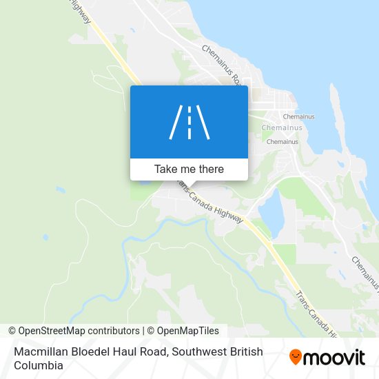 Macmillan Bloedel Haul Road map