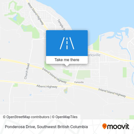 Ponderosa Drive map
