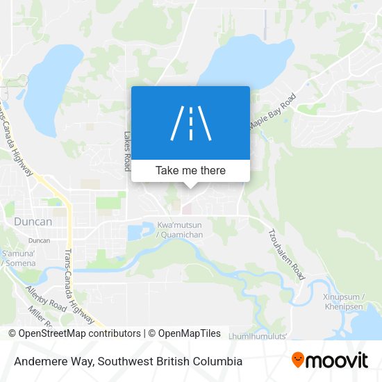 Andemere Way map