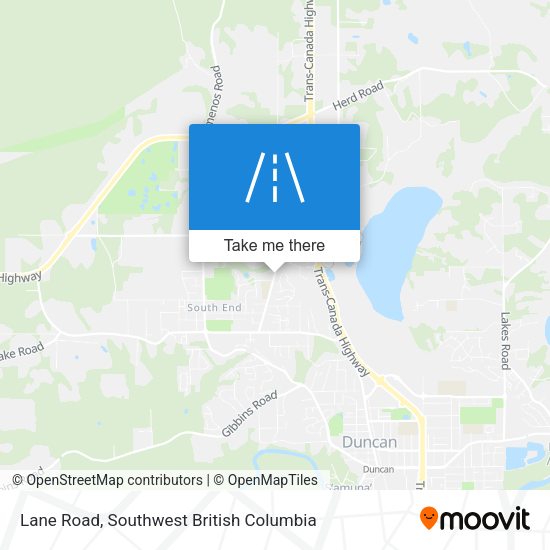 Lane Road map