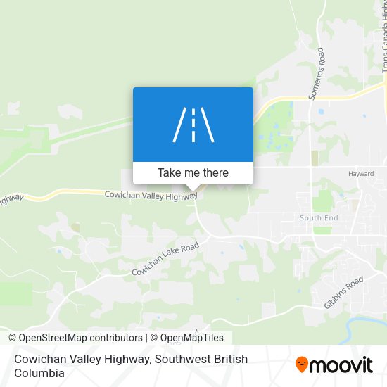 Cowichan Valley Highway map