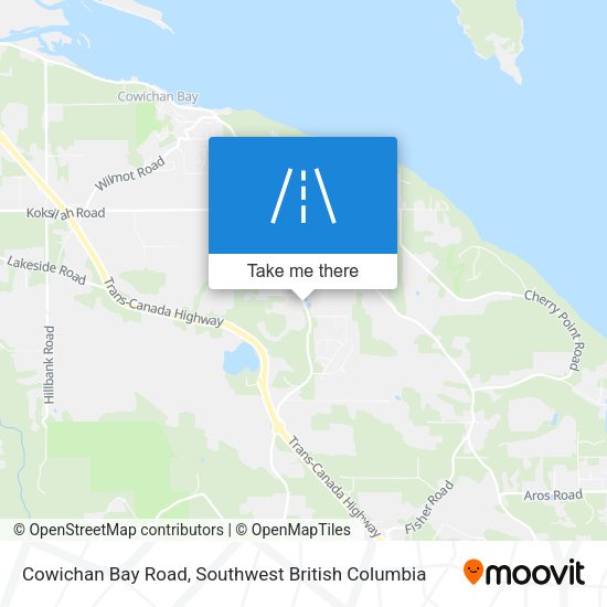 Cowichan Bay Road map