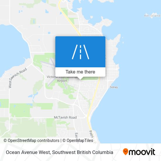 Ocean Avenue West map