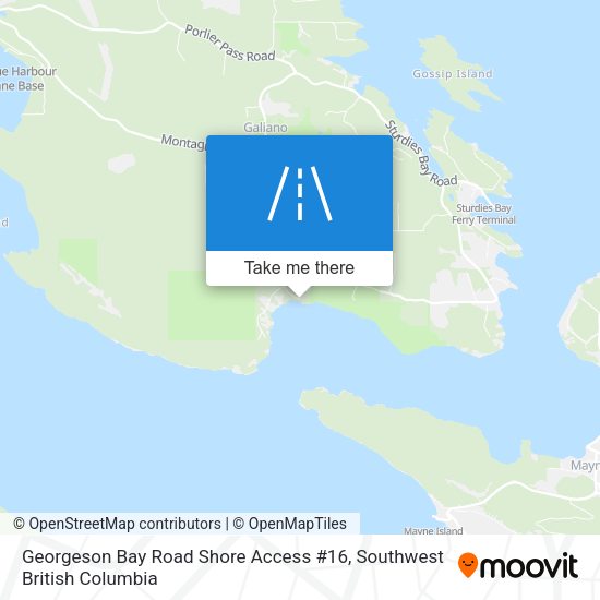 Georgeson Bay Road Shore Access #16 map