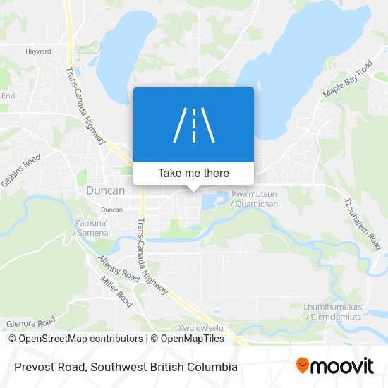 Prevost Road map