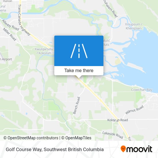Golf Course Way map