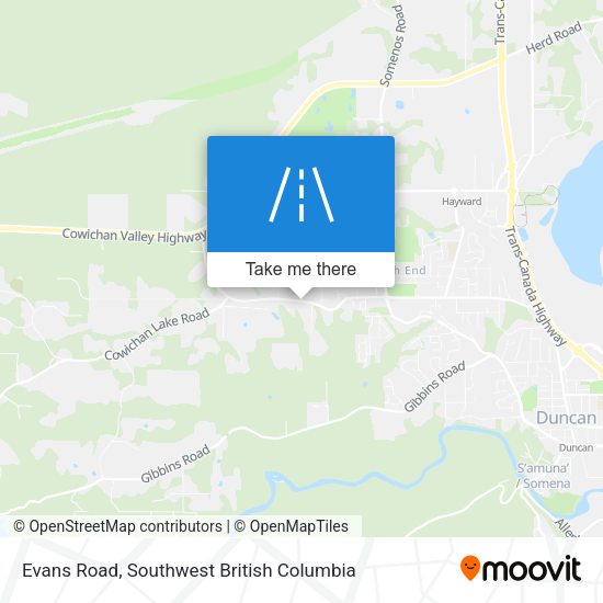 Evans Road map