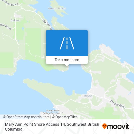 Mary Ann Point Shore Access 14 map