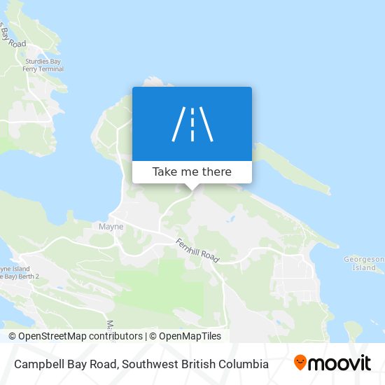 Campbell Bay Road map