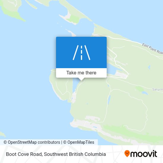 Boot Cove Road map