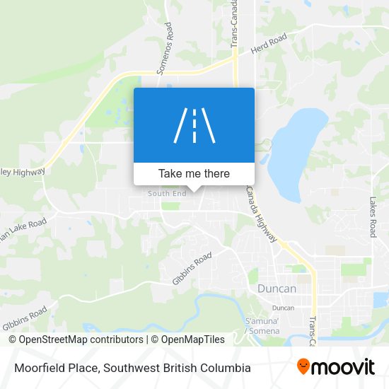 Moorfield Place map