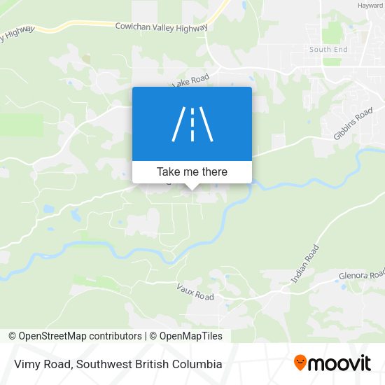 Vimy Road map