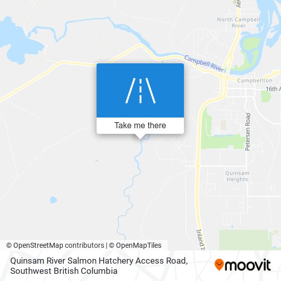 Quinsam River Salmon Hatchery Access Road plan
