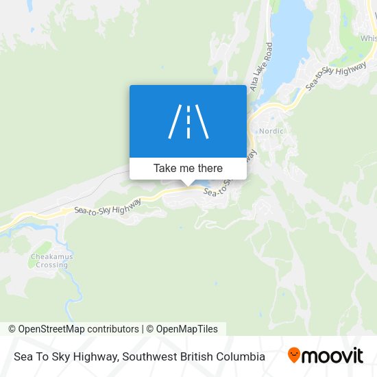 Sea To Sky Highway map